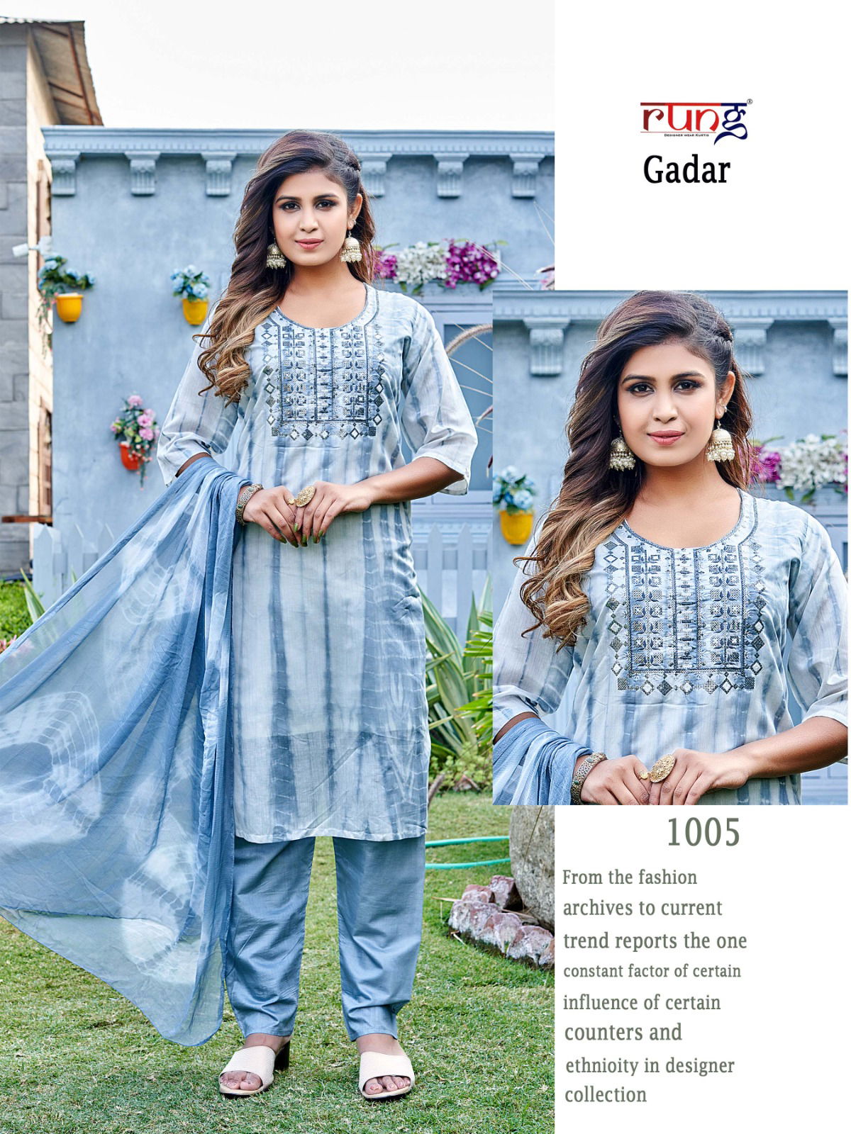 Gadar Rang Silk Fancy Wear Wholesale Printed Suits Catalog